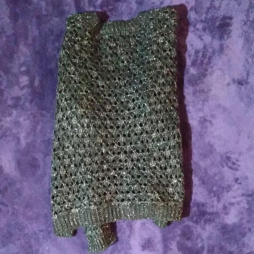 Maurices Dark Green Open-Knit Cardigan - Picture 6 of 6